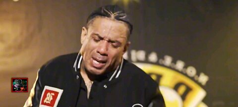 Benzino during an emotional interview with Drink Champs.