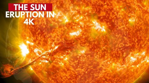 Close Up Eruption of the SUn in 4k