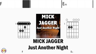 MICK JAGGER Just Another Night FCN GUITAR CHORDS & LYRICS