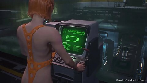 Resident Evil 3 Remake Jill cosplaying Leeloo NSFW outfit