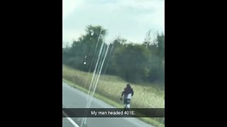 Pedestrian Walking In Highway 401