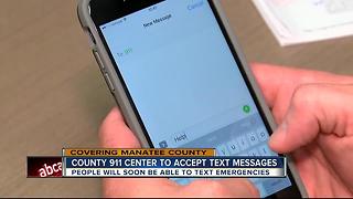 Manatee Co. 911 call center will soon begin to accept text messages