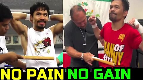 PACQUIAO BLOODY TRAINING ( NO PAIN NO GAIN )MUST WATCH..!!