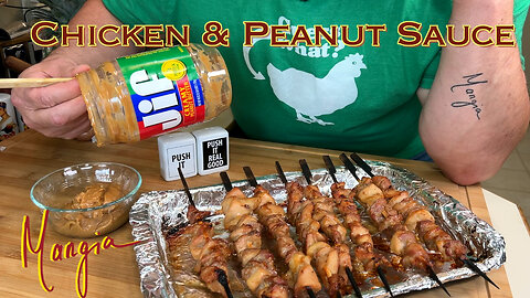 Clean your Peanut Butter jar by Making This! No Cook Peanut sauce perfect for Chicken skewers