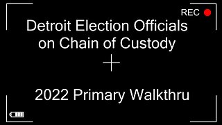 Detroit Lacks Chain of Custody for Ballots