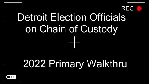 Detroit Lacks Chain of Custody for Ballots