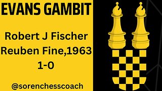 Bobby Fischer - Fine Reuben, Evans Gambit, 1963