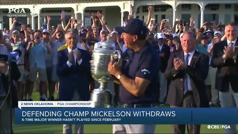 Phil Mickelson withdraws from PGA Championship in Tulsa