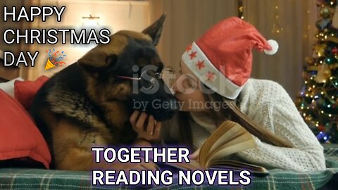 Happy Christmas 🎁 day 🎉 together reading novels