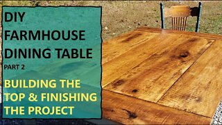 BEAUTIFUL DIY FARMHOUSE DINING TABLE PART 2 COMPLETION! YOU CAN DO THIS TOO!
