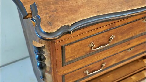 WATCH how I restored very broken dresser!