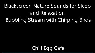 Blackscreen Nature Sounds for Sleep and Relaxation - Stream and Birds