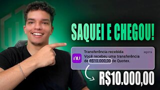 SEGURO! SAQUEI R$10.000 na QUOTEX via PIX! ✅ Aprenda Como Fazer Saque por PIX [PASSO a PASSO]