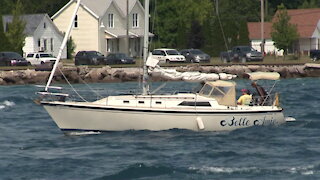 Belle Amie Sail Boat Light Cruise Down From Lake Huron