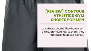 [REVIEW] Contour Athletics Gym Shorts for Men with Zipper Pockets, Men's Athletic Shorts for Wo...