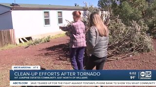 Clean-up efforts after EF-1 tornado in nothern AZ