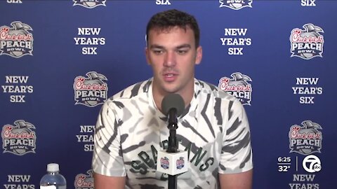 Payton Thorne stresses the significance of a win in the Peach Bowl