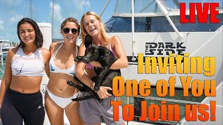 Inviting a patron to sail with us! Live