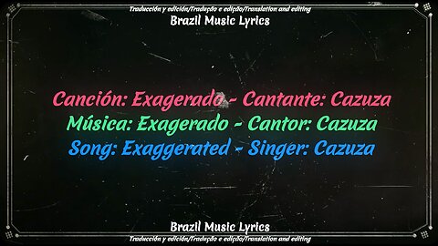 Brazilian Music: Exaggerated - Singer: Cazuza
