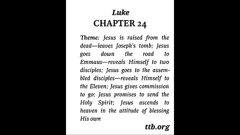 Luke Chapter 24 (Bible Study)