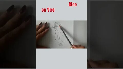 Penguin Easy Pencil Drawing Tutorial Step by Step 3 #penguindrawing #shortsvideo