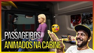 ▶️ETS2 Passageiros Animados Dentro da Cabine EURO TRUCK SIMULATOR 2 1.43