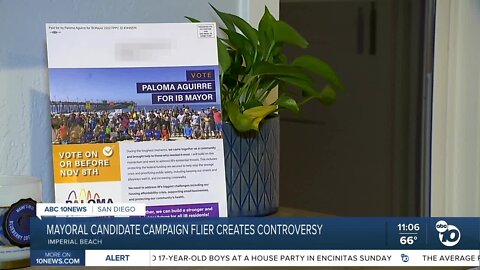 Mayoral candidate campaign flier creates controversy among parents