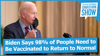 Biden Says 98% of People Need to Be Vaccinated to Return to Normal