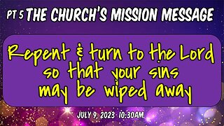 July 9, 2023 10:30am Emmanuel Lutheran Church Pastor Michael Jarrett -Church on Mission Series