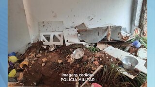 Mulher fica gravemente ferida no desmoronamento de barranco em Novo Cruzeiro