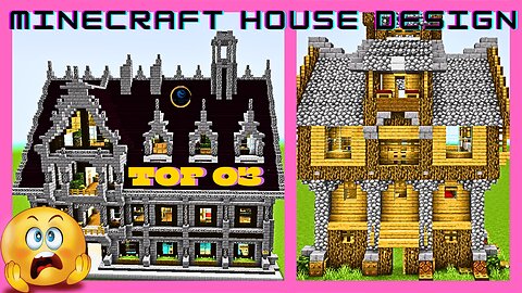 Minecraft house design top 03 ideas, survival world try it's , #minecraft #gaming #minecraftpe