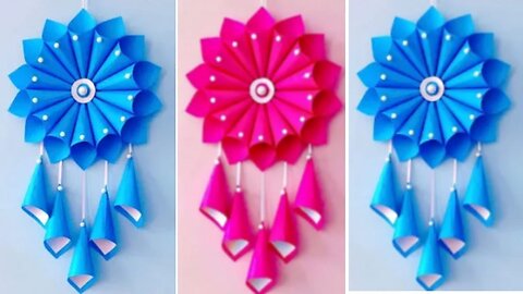 Beautiful Wall Hanging Craft / Paper Craft For Home Decor/ Easy Paper Flower Wall Hanging / DIY