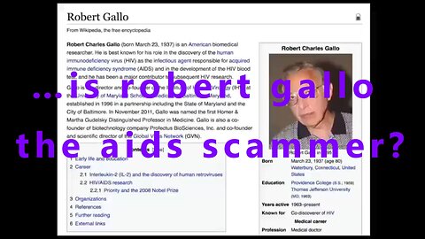 …is robert gallo the aids scammer?