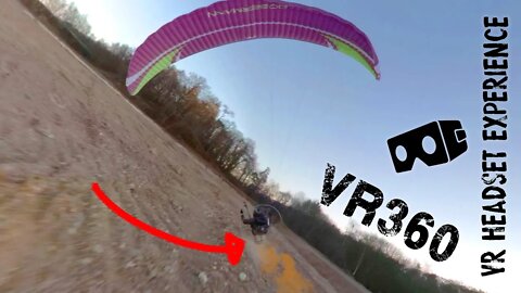 Epic VR flight experience! Paramotor flight ends in crash