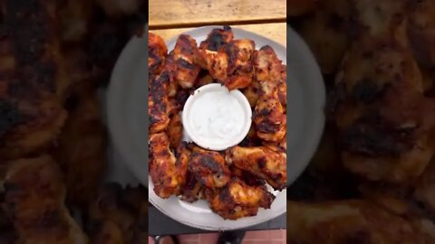Grilled bbq sweet chicken wings