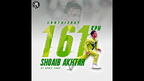 Shoaib Akhtar holds the record for the fastest ball in cricket history at 161.3 km/h.