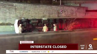 Semi crash closes I-71 at the Lytle Tunnel