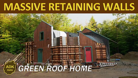 MASSIVE ENGINEERED RETAINING WALLS FOR GREEN ROOF DOME HOME