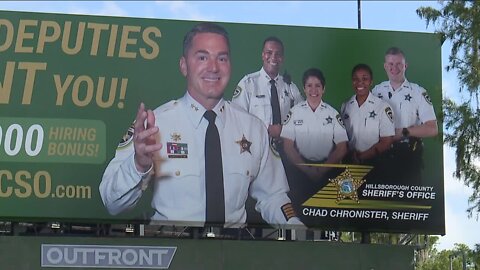 Hillsborough Sheriff uses billboard to recruit Pasco deputies