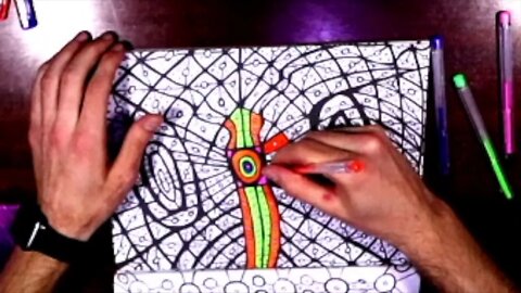 Visual Coloring Relaxation- "Where Do We Go From Here?"#19 Between the Lines"