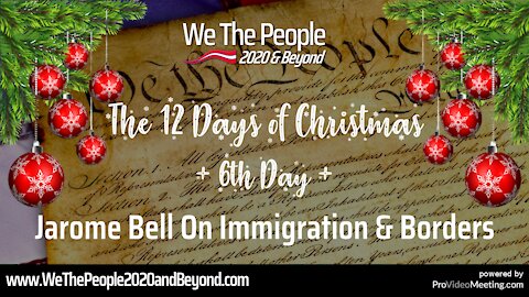 🎄 The 12 Days Of Christmas 🎄 Day 6: Jarome Bell On Immigration & Borders