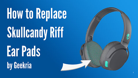 How to Replace Skullcandy Riff Headphones Ear Pads / Cushions | Geekria