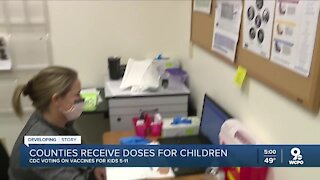 Counties receive doses for children