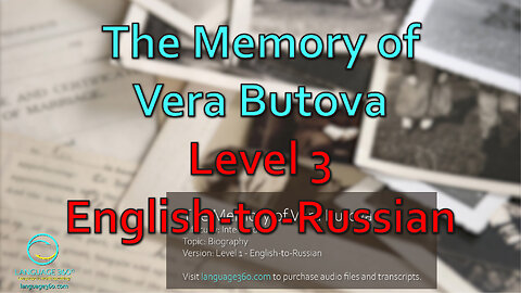 The Memory of Vera Butova: Level 3 - English-to-Russian