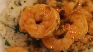 Parsley shrimp with citrus rice