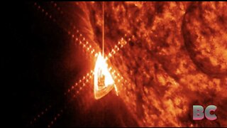 Powerful solar flare erupts from hidden sunspot sparking widespread radio blackouts