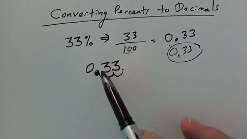 How to Convert Percents to Decimals