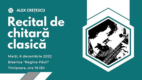 Recital chitară: Alexandru Crețescu interpretează Erik Satie