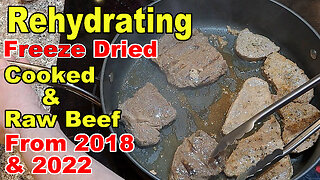 Rehydrating Freeze Dried - Cooked & Raw Beef Steaks from 2018 & 2022