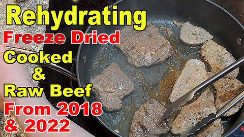 Rehydrating Freeze Dried - Cooked & Raw Beef Steaks from 2018 & 2022